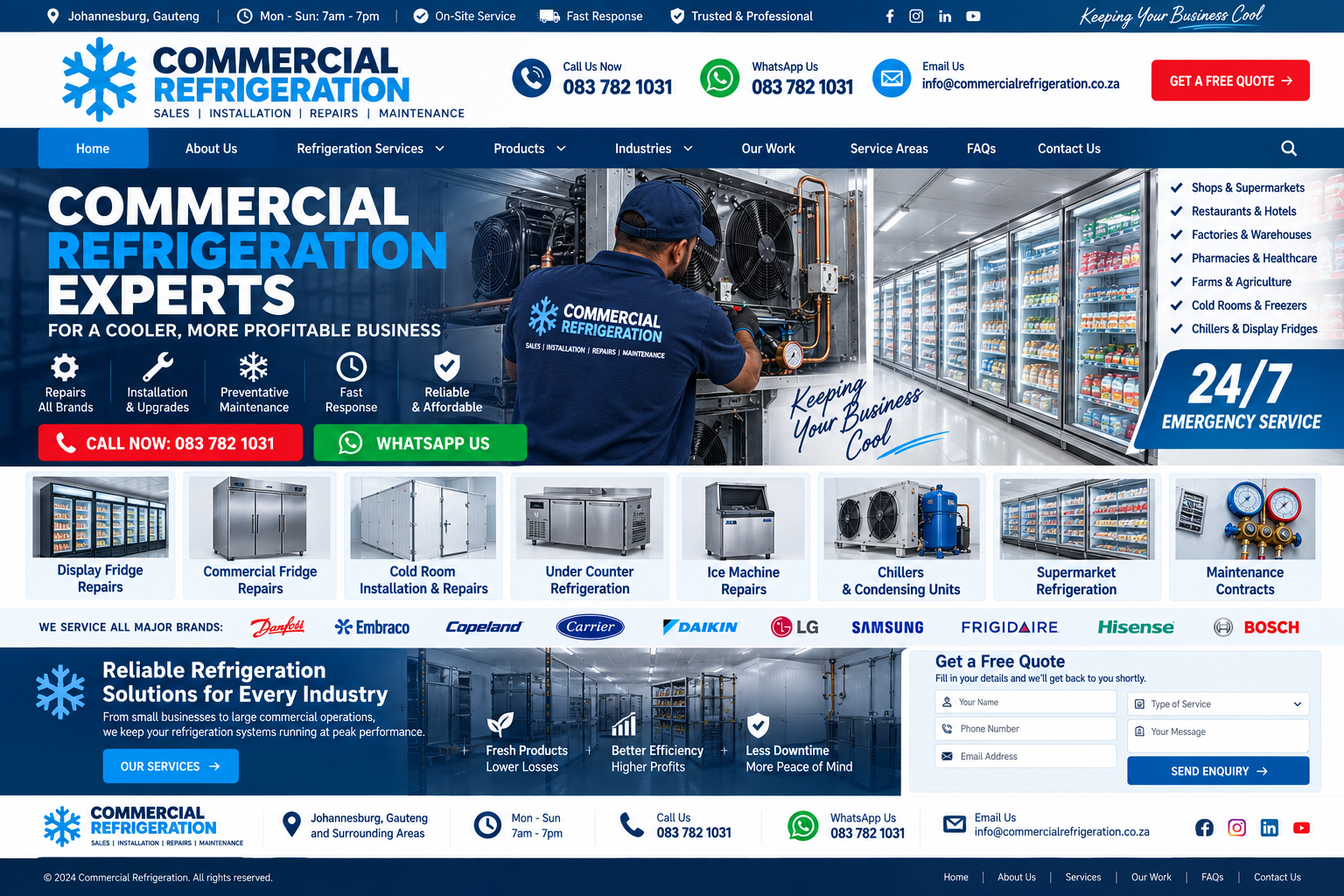 Commercial refrigeration repairs Johannesburg Gauteng